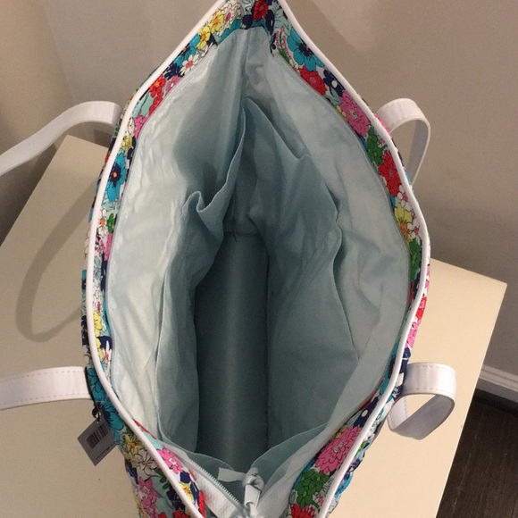 Vera Bradley Far Out Floral Trimmed Vera Tote Bag - Picture 5 of 7